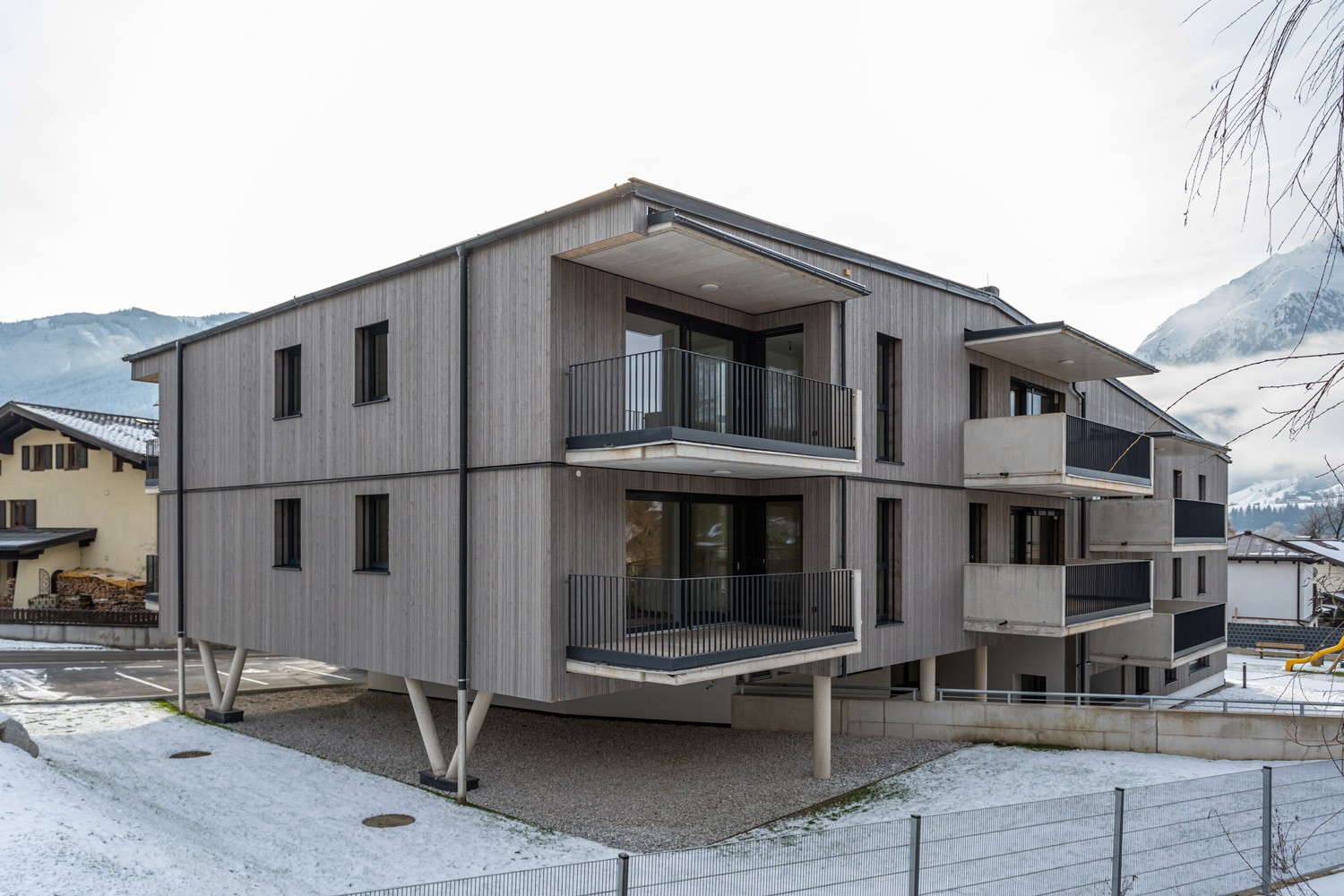 Hochwertige Wohnanlage mit traumhaftem Panoramablick zu den Mittersiller Hausbergen von der Wohnbau Genossenschaft Bergland fertiggestellt